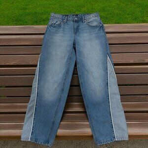 Womens 90s Relaxed‎ Straight Jeans Size 6 Blue Y2K Wide Leg Streetwear Festival